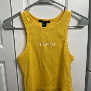 forever 21 yellow tank top!